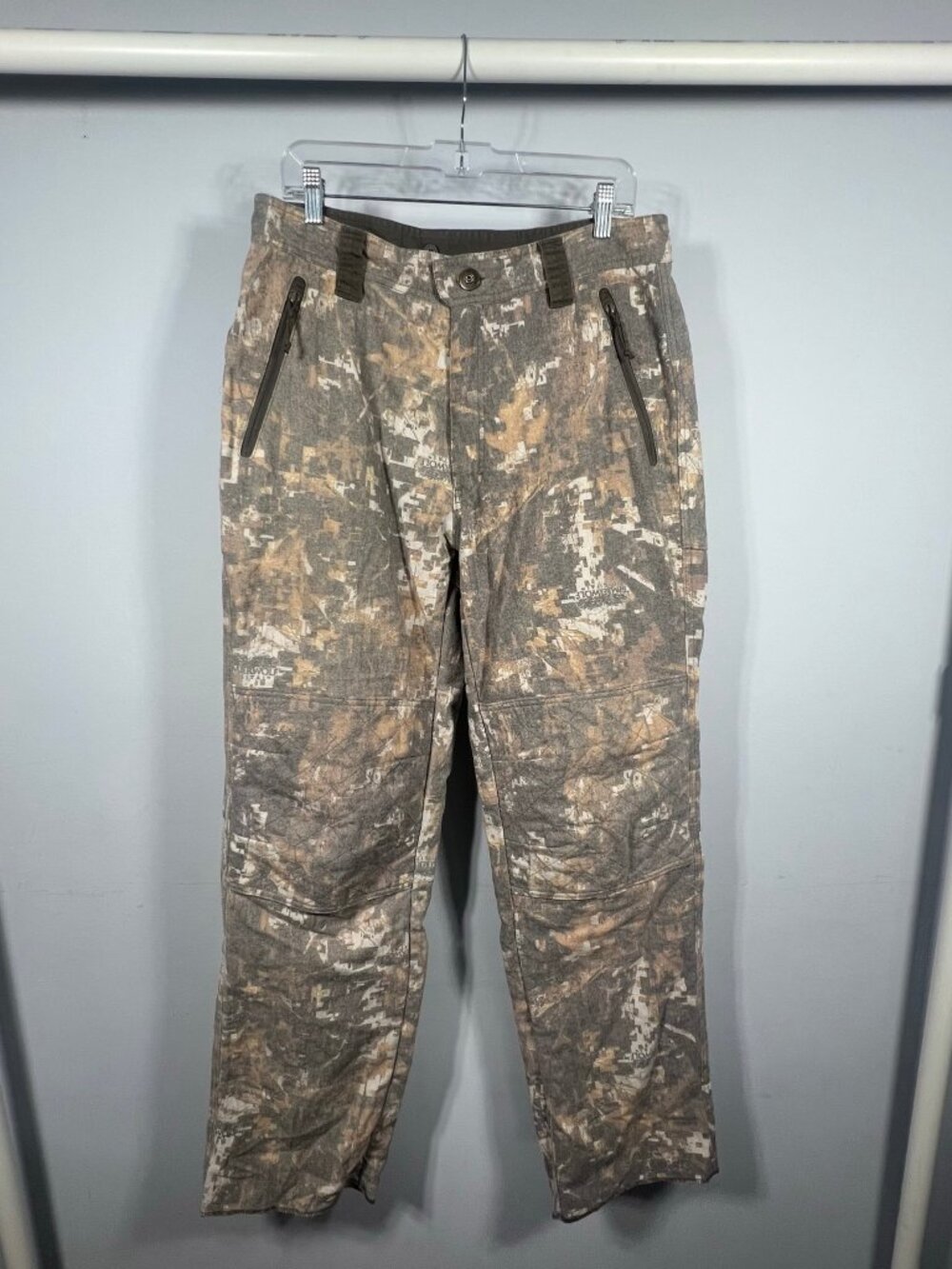 Columbia PHG Gallatin Wool Hunting Pants M 39x33 Leaf Camo Cargo Hunting Hiking